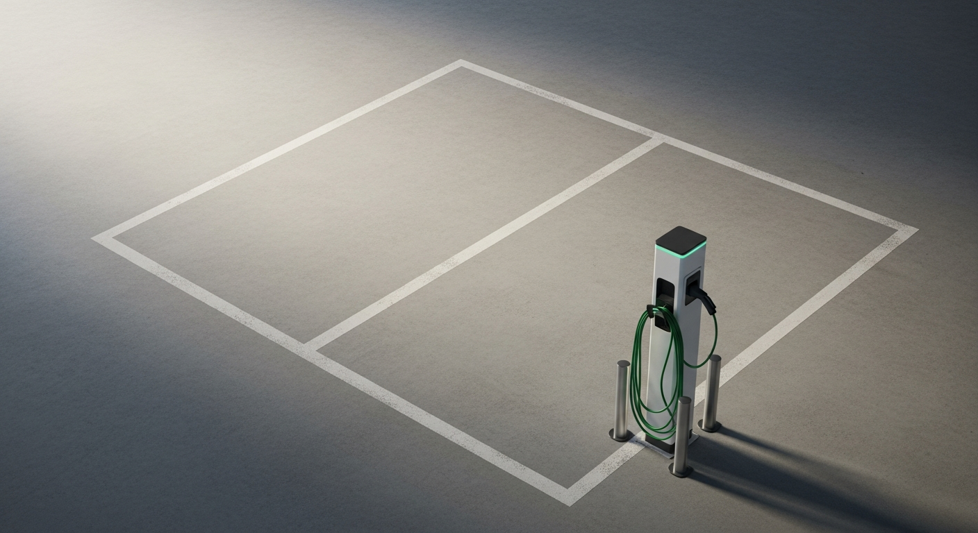 Comparaison parking classique vs éco-parking avec borne de recharge